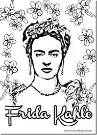 Biografia De Frida Kahlo Para Niños Para Imprimir Kahlo Colorear Ee Art Mona Lisa Artwork