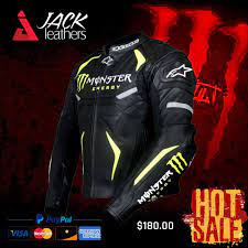 Monster Energy Motorcycle Sport Leather Jacket Jackets Leather Jacket Monster Energy
