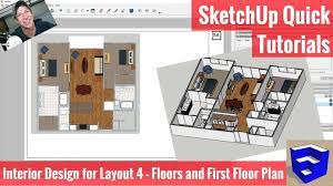 Creating Our First Floor Plan In Layout Sketchup Apartment Interior Design Modeling 4 The Sketchup Essentials Floor Plans Floor Design Unique Flooring