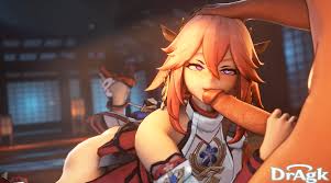 Post 4859537: Dragk Genshin_Impact Yae_Miko