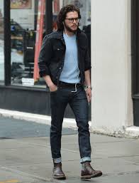 Black Jeans And Brown Boots Men Men Outfits With Blue Jeans 27 Ways To Style Guys Blue Jeans Dark Jeans Outfit Jeans Outfit Men Mens Fashion Denim