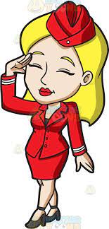 Check spelling or type a new query. A Female Flight Attendant Salutes The Passengers Flight Attendant Cartoon Black Strap Heels