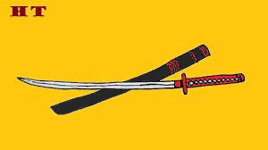 How To Draw Katana From Free Fire Step By Step In 2020 Drawings Katana Step By Step Drawing