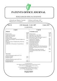 We did not find results for: Patents Office Journal Irish Patents Office