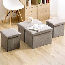 A coffee table is a low table designed to be placed in a sitting area for convenient support of beverages, remote controls, magazines, books (especially large, illustrated coffee table books), decorative objects, and other small items. Linen Fabric Storage Stool Foldable Household Coffee Table Sofa Footstool Ottoman Storage Box Change Shoe Bench Mx9171609 Stools Ottomans Aliexpress