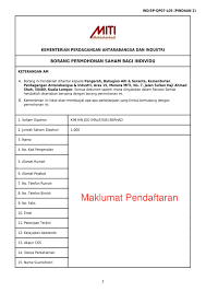 Baca cara daftar & mohon untuk syarikat meneruskan operasi sepanjang pkp 2.0 2021. Cara Permohonan Saham Melalui Miti Bagi Individu