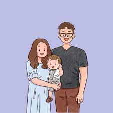 Waist Up Custom Family Portrait Digital Files Mothers Etsy Family Drawing Illustration Family Illustration Family Drawing