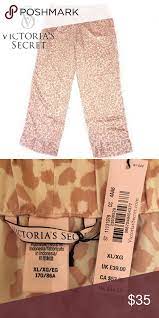 New Victoria S Secret Silky Pajama Pants Size Xl Pink Leopard Print Silky Pajamas Clothes Design