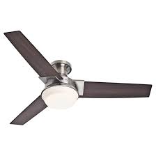 Westelm.com has been visited by 100k+ users in the past month Hunter Morelli 1 Light 3 Blade Ceiling Fan 52 In Brushed Nickel 59140 Rona