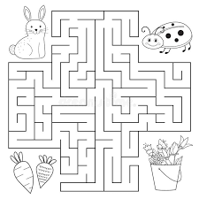 Fun easter mazes for kids to keep them challenged at easter time. Help Bunny And Ladybug Find Way Spring Education Maze For Preschool Children C Ad Spring Education Maze Mazes For Kids Preschool Kids Coloring Pages