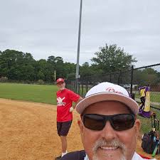 Myrtle Beach Senior Softball at South Strand Rec Center. Jerry Fortuna Sr.  Birthday Homerun.