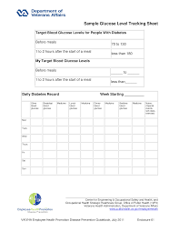 blood glucose level tracking chart templates at