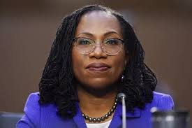 Ketanji of House Brown Jackson First of her name Majestic Melanated  Magistrate Brilliant Barrister of the Bench Great Guardian of the Gavel  Loc-rocking Liege of Law Noble Nubian Negotiator Capable Countess of