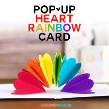 So find the pop up card you like best, click through for step by step card making instructions! Make A Pop Up Heart Rainbow Card Jennifer Maker