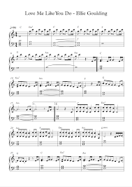 Free Piano Sheet Music Love Me Like You Do Ellie Goulding Pdf Y Ou 39 Re The Only Thing Piano Sheet Music Free Piano Sheet Music Violin Sheet Music