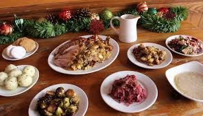 Traditional bonfires are often held on christmas eve in the main square of the town, especially in mountain areas. Celebrate An Early Christmas Dinner German Style At Brauhaus Schmitz Foobooz Christmas Dinner German Christmas Food German Christmas