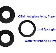 Amazon.com: YUYOND 3pcs OEM Original Back Rear Camera Glass Lens  Replacement for iPhone 12 Pro Max 6.7 Inch Adhesive Preinstalled with  Installation ...