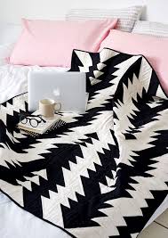 Black And White Quilt Patterns Bold Black And White Geometric Quilt Wildwood Quilt Pattern Geometric Quilt Black And White Quilts Quilt Patterns