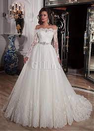 Filtern sie nach designer, silhouette oder typ, um ihr perfektes kleid zu finden. Schulterfrei Ewiges Lange Armeln Kathedral Schleppe Naturliche Taile Brautkleid Ballkleid Hochzeit Kleider Hochzeit Hochzeit Kleidung