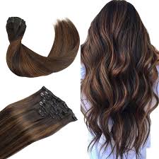 Shop all human hair extensions @ extensions.com. Buy Wennalife Clip In Human Hair Extensions 18 Inch 120g 7pcs Dark Brown To Chestnut Brown Balayage Hair Extensions Clip In Human Hair Remy Clip In Hair Extensions Real Human Hair Double