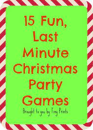Fun Last Minute Christmas Party Games Xmas Party Games Fun Christmas Party Games Dinner Party Games