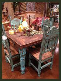 Western furniture western furniture offers styling perfect for todays classic or modern tastes. Southwestern Kitchen Decor Give Your Home A Rustic Old West Feel Dyi Home Renovations Rustic Kitchen Tables Kitchen Table Decor Rustic Kitchen