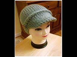 5 Newsboy Hat Visor Loom Knitted Addi Machine Part 2 Loom Knitting Loom Knitting Patterns Loom Knit Hat