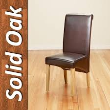 Pu Leather Dinning Chairs With Oak Legs High Back Black Brown Dining Room Modern Leather Dining Chairs Dinning Chairs Dining Chairs
