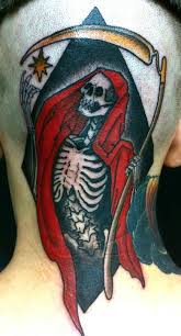 It shows merely the head of the reaper along with a much smaller scythe than usual curving around it. 60 Latest Grim Reaper Tattoos With Meanings