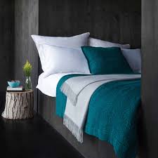 Here are teal bedroom ideas and design tips to style your bedroom just the way you want it. Teal And Grey Bedroom Tones Urbanara Teba Teal Bedspread Teal Bedroom Teal Gray Bedroom Home Bedroom