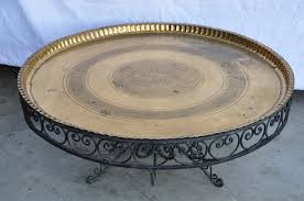 Check spelling or type a new query. Large 38 Wide Moroccan Engraved Brass Tray Top Coffee Table On Metal Base