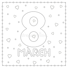 This butterfly is flying over the flowers and she is very happy because it is the month of march. March Coloring Pages For Kids Stock Vector Illustration Of Children Decoration 122426680