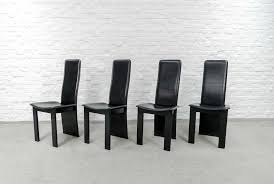 Discover amazing prices on high backed dining chairs. Set Of 4 Mid Century Black Sadle Leather High Back Dining Chairs In Style Of Cidue Hpvintage Com