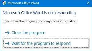 It enables users to recover lost files from all data loss scenarios in windows 10/8/7/vista/xp. Microsoft Word Not Responding How To Fix And Save Document
