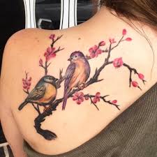 Birds On A Branch Tattoo Cute Birds On Branch Tattoo On Left Two Birds Tattoo Birds Tattoo Shoulder Tattoo