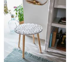 Bout De Canape Elea Blanc Vieilli Pin Naturel Bout De Canape Selette But