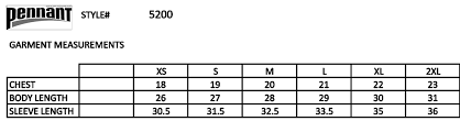 Pennant Sizing Chart Imaginationts