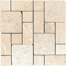 Travertine floor tile versailles pattern. Tile Mosaic Depot Travertine Versailles Mosaic Wall Floor Tile Wayfair
