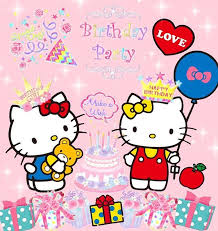 Hello kitty happy birthday background. Wallpaper Hello Kitty Birthday Design Novocom Top