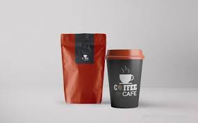 Coffee Packaging And Paper Cup Mockup Template Free Download Coffee Packaging Paper Cup Paper Coffee Cup