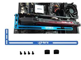 Maybe you would like to learn more about one of these? Uphere Graphics Card Gpu Brace Support Video Card Sag Holder Holster Bracket Anodized Aerospace Aluminum Single Or Dual Slot Cards Blue Newegg Com