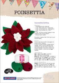 Knitted Poinsettia Project Sheet Spotlight Australia Christmas Knitting Patterns Free Knitted Flower Pattern Christmas Knitting Patterns