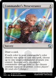 verb to persist in a state, enterprise, or undertaking in spite of counterinfluences, opposition, or discouragement. Commander S Perseverance Custommagic