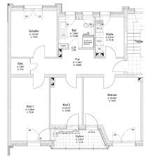 Jetzt wohnung mieten mit 4 bis 4,5 zimmer! Grundriss 4 Zimmerwohnung Antoniterstrasse 28 Baugesellschaft Hanau Gmbh