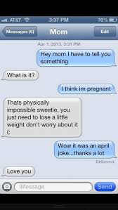 Morning of april 1st my dad wakes me up and rushes me into the shower, has me change my clothes, and eat breakfast. Text Message April Fools Jokes