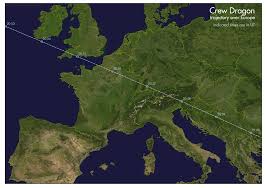 The falcon 9 rocket with crew dragon endeavour atop, two days before its scheduled 22 april launch. Sattrackcam Leiden B Log The Trajectory Of The Upcoming Crew Dragon Demo 2 Launch Returning The Us To Crewed Spaceflight