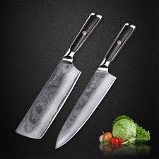 Đại chiến hai gã khổng lồ pháp vs đức. Sunnecko 2 Chiáº¿c Ä'áº§u Báº¿p Rau Cá»§ Bá»™ Dao Nháº­t Báº£n Vg10 Loi Thep Damascus Dao Nha Báº¿p Dao Cáº¡o LÆ°á»¡i Dao Sáº¯c Ben Tinh Táº¿ G10 Tay Cáº§m Cleaver Knife Set Knife Setsteel