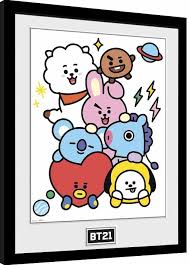 Bt21 is the first project of line friends creators. Bt21 Characters Stack Framed Poster Buy At Europosters