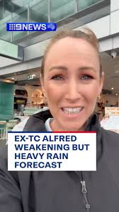 UPDATE: Though ex-Tropical Cyclone Alfred has weakened across South East  Queensland today, heavy to intense rain and damaging winds are still  expected across the Gold Coast today. #9News Reporter Davina Smith has