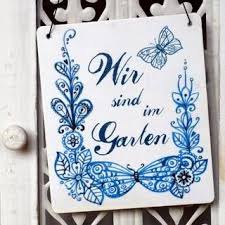 Wendeschild Wir Sind Im Garten Herzlich Willkommen Gartenschilder Dekoschilder Gartenofen
